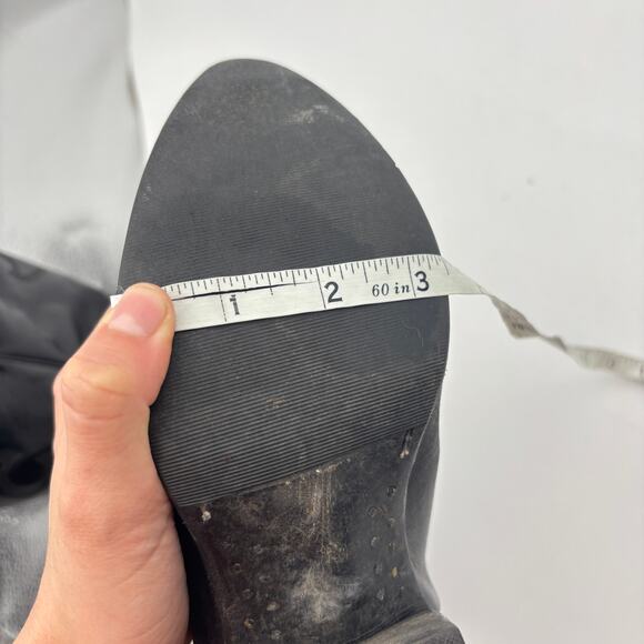 J. Chisholm Smooth Black Leather Western Boots Women's 7M Y2K Boho Vintage - Picture 13 of 16